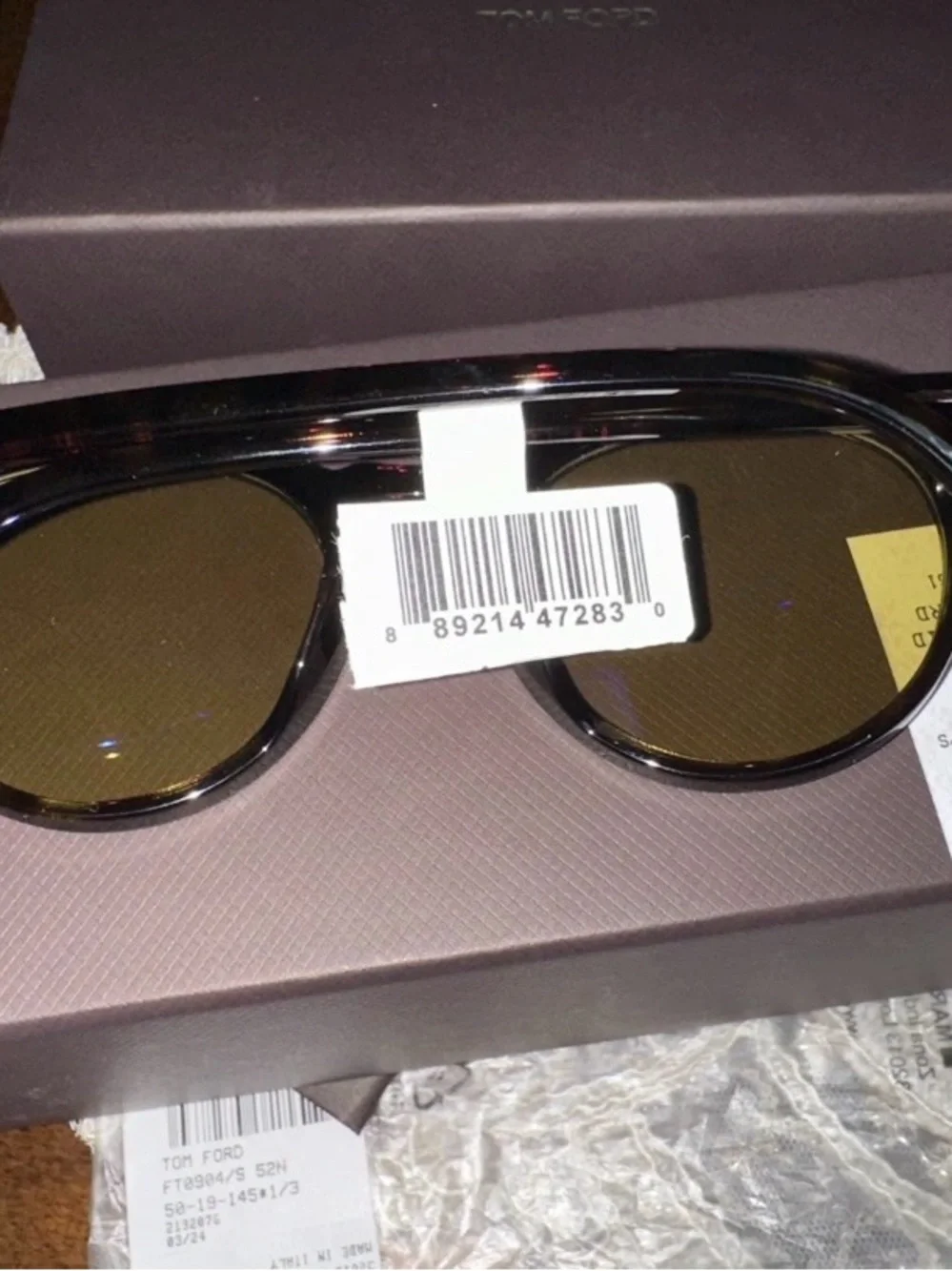 Tom Ford Tortoiseshell Frame Yellow Lens Sunglasses